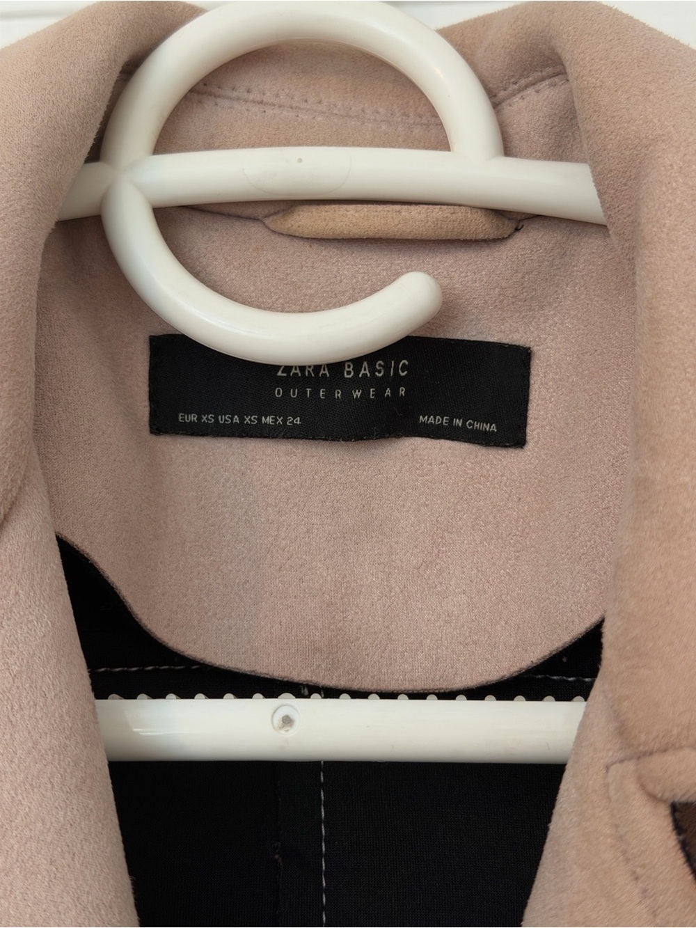 ZARA Womens Blush Pink Moto Jacket with Belt - Picture 5 of 6